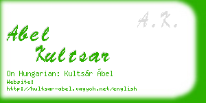 abel kultsar business card