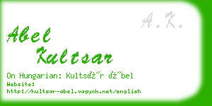 abel kultsar business card